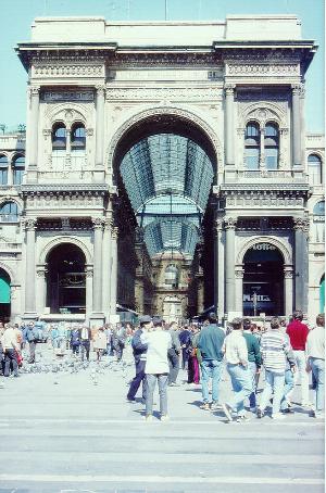 Facade of Louis Vuitton Store Inside Galleria Vittorio Emanuele II